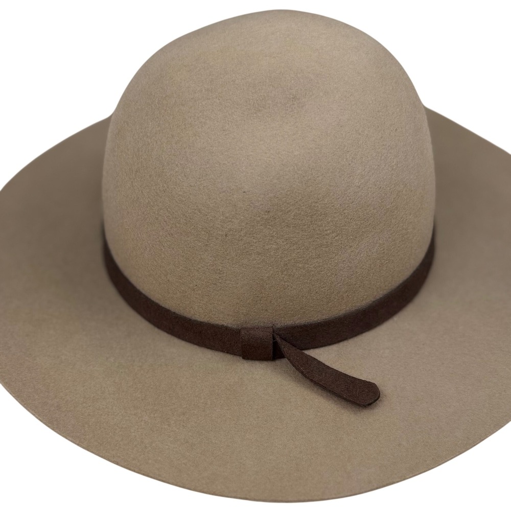 Banana Republic Camel Tan Wool Felt Fedora Boho Festival Hat Size SM/MD